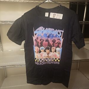 K-Pop Demon Hunters Black Graphic Tee for Kids